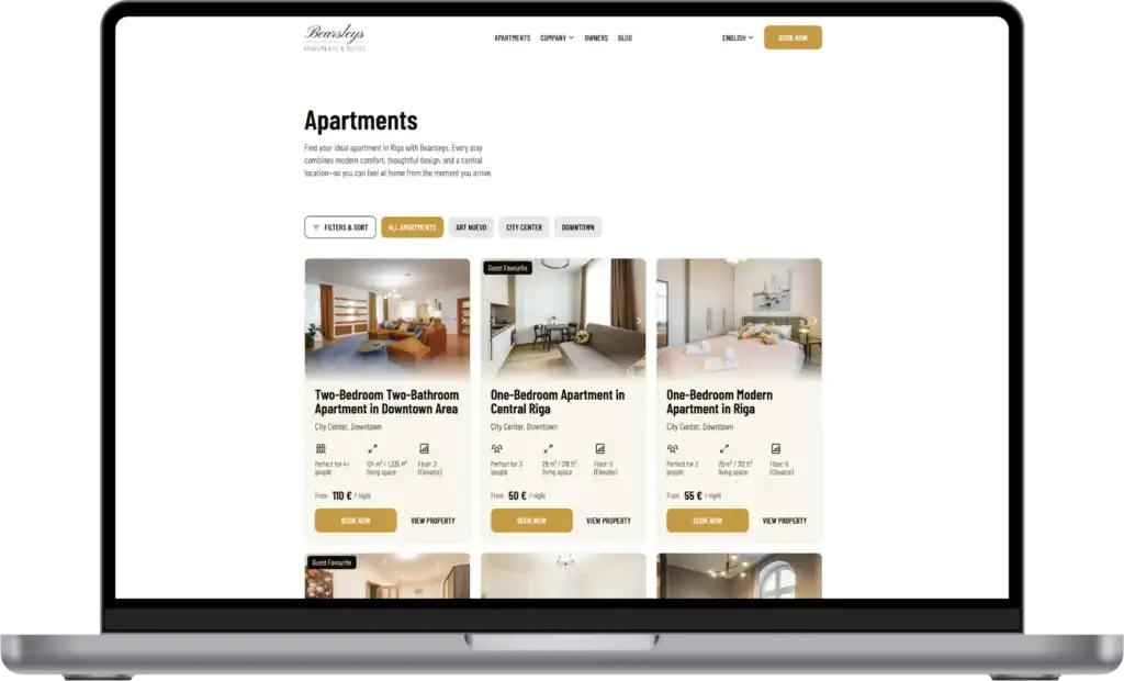 Lācīši Mājaslapu izstrāde SEO optimizācija UI UX dizains quo build portfolio darbvirsmas skats