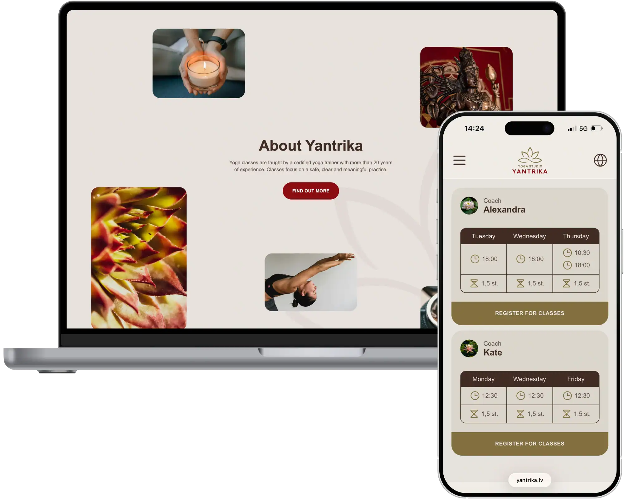 Yantrika Mājaslapas izstrāde SEO optimizācija UI UX dizains quo build portfolio darbvirsmas darbvirsmas telefona skats