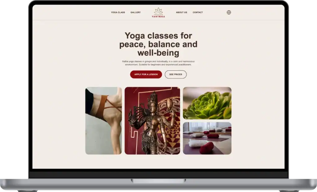 Yantrika Mājaslapas izstrāde SEO optimizācija UI UX dizains quo build portfolio desktop view