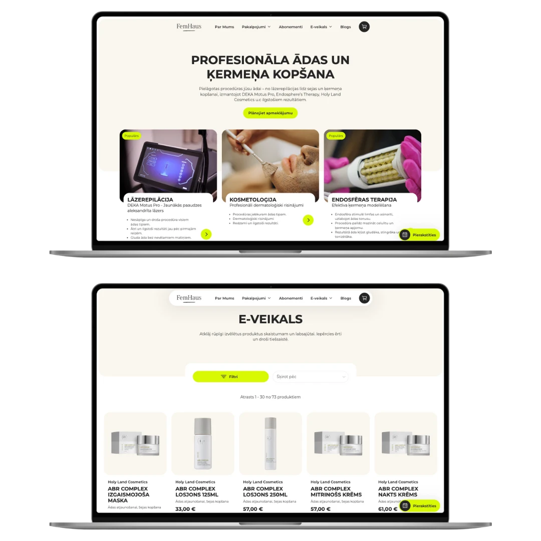 FemHaus darbvirsmas skats