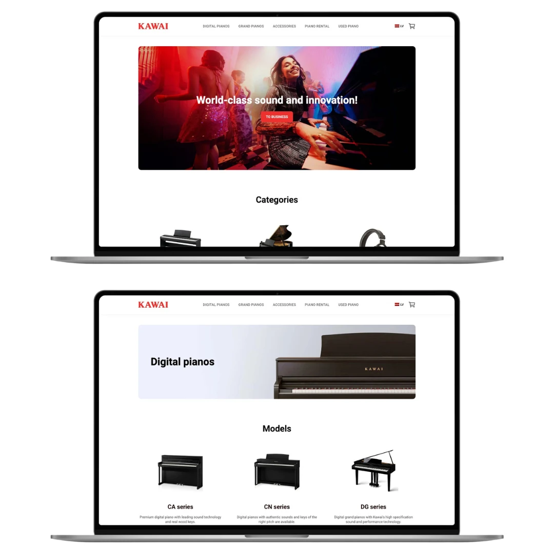 Kawai darbvirsmas portfolio skati