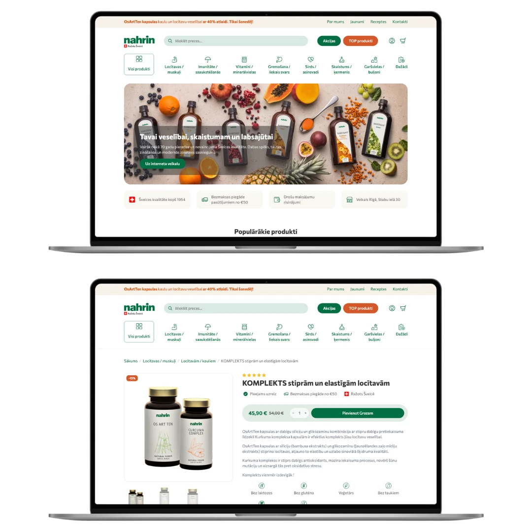 Nahrin darbvirsmas skats